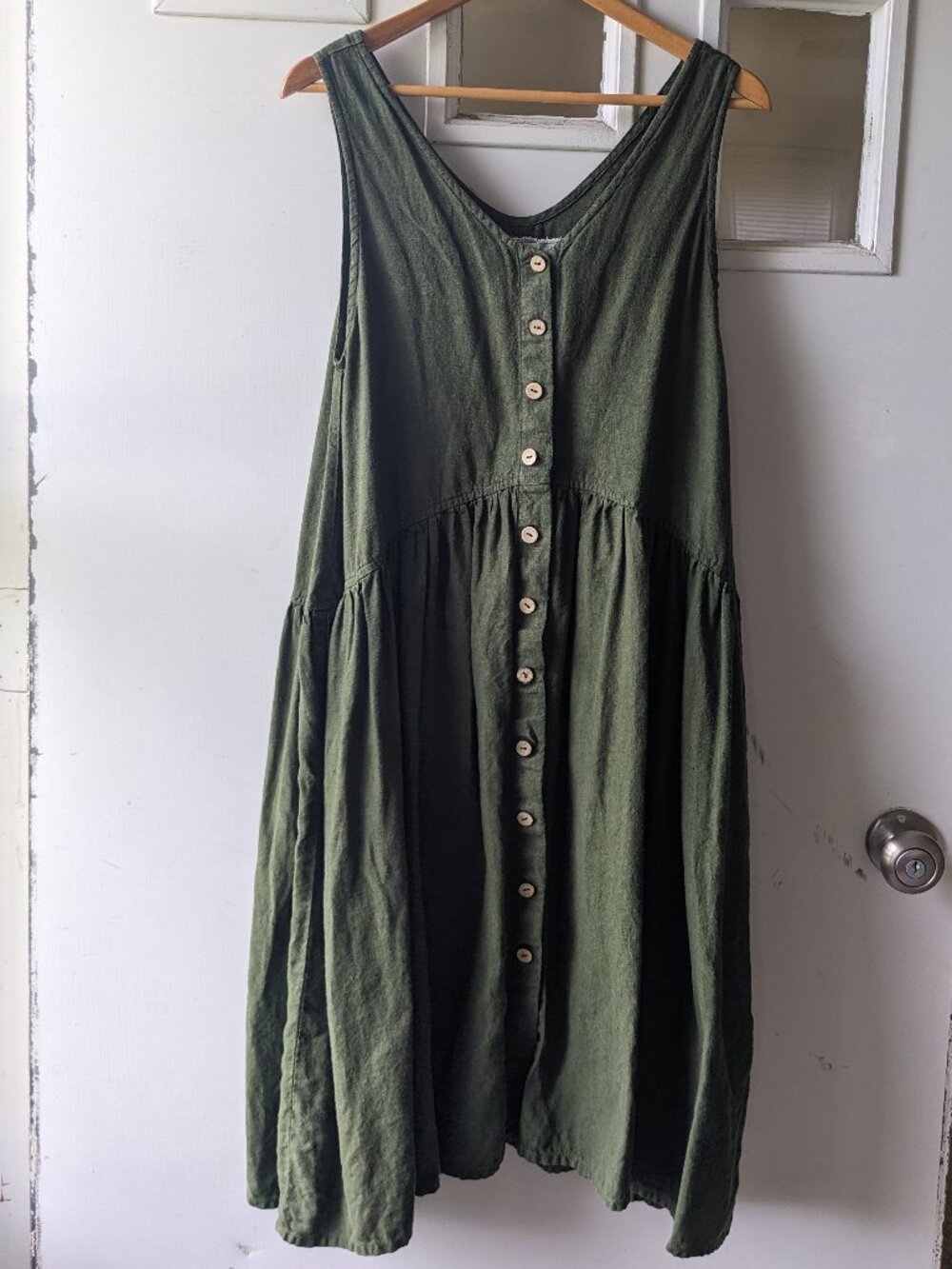 notPERFECTLINEN Volume Dress Juniper